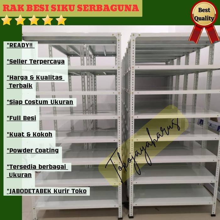 rak besi siku 8 susun / rak besi siku lubang 120x40x200cm