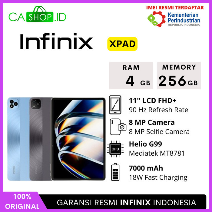Infinix XPad - 8GB 256GB (4+4/256) - Tablet X Pad 4G LTE New Original Garansi Resmi