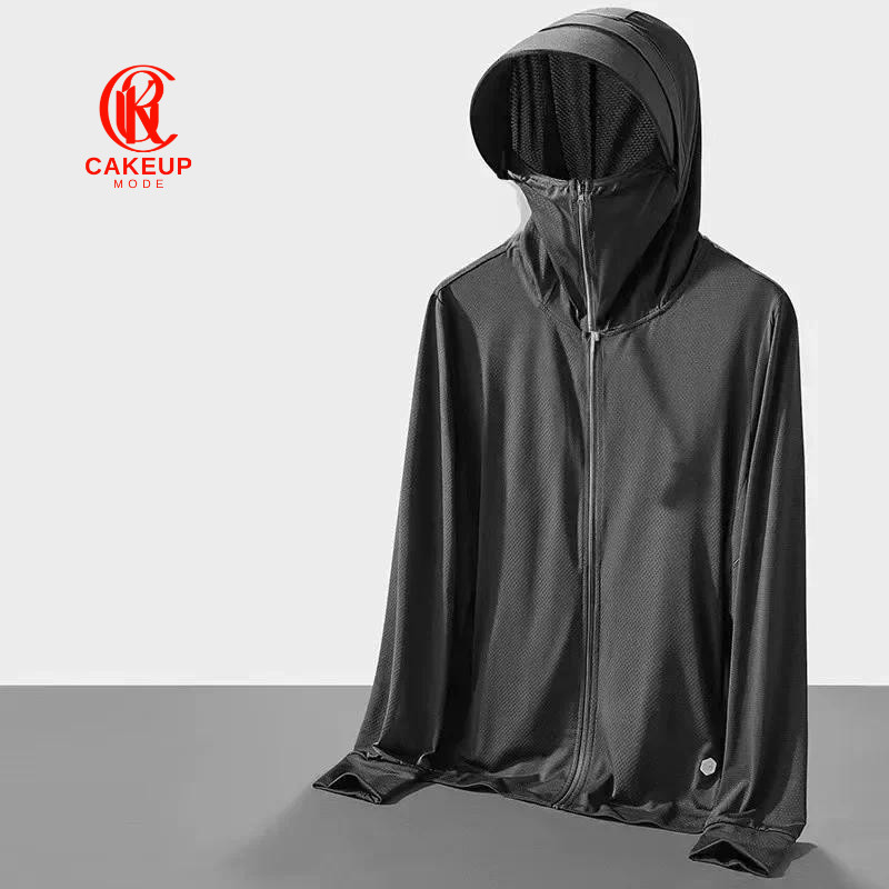 Nyxis Jaket Anti UV Pakaian Olahraga Pria/Cowok Bahan Nyaman Kuat