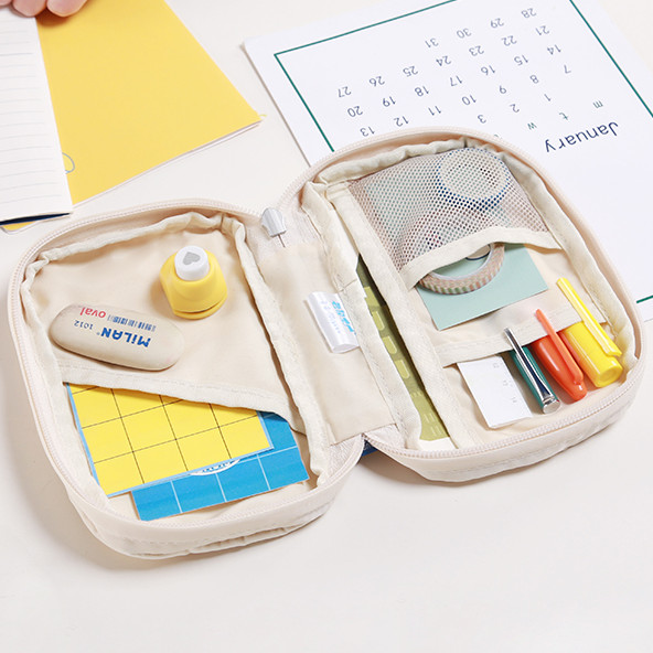 

Cute Pencil Cases Portable Pencilcase School Pencil Pouch Yellow Storage Bag for Boy Girl Pencil Box Kawaii Stationery Gift