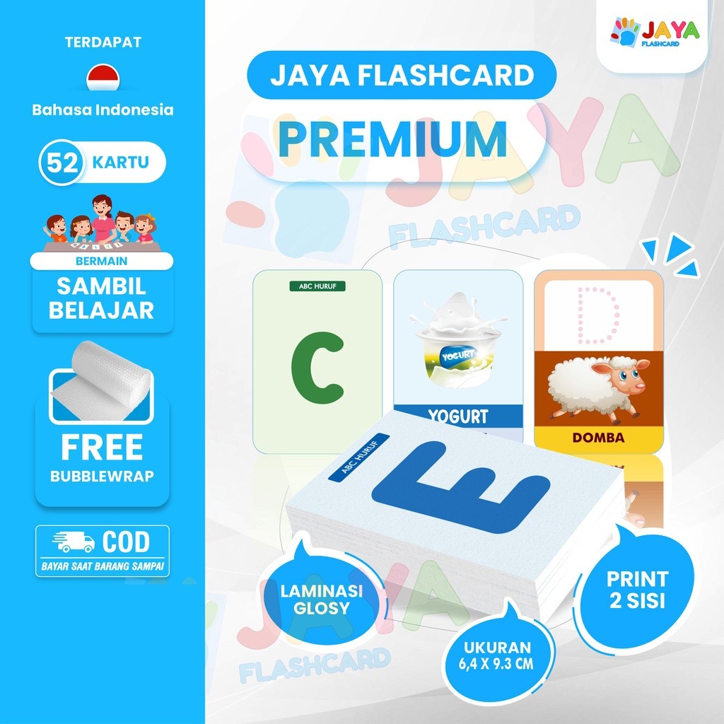 

CLMT FLASH CARD Edukasi Anak JAYAFLASHCARD TERMURAH Belajar Mengenal Abjad Huruf Hijaiyah Angka Hewan / Kartu Mainan Anak Umur 1 Tahun