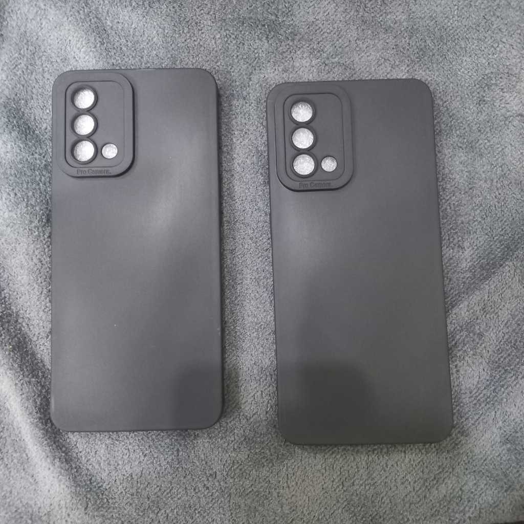 SoftCase Pro Camera Hitam Polos Black Matte Case Oppo A74 dan Oppo A95 Bahan tebal