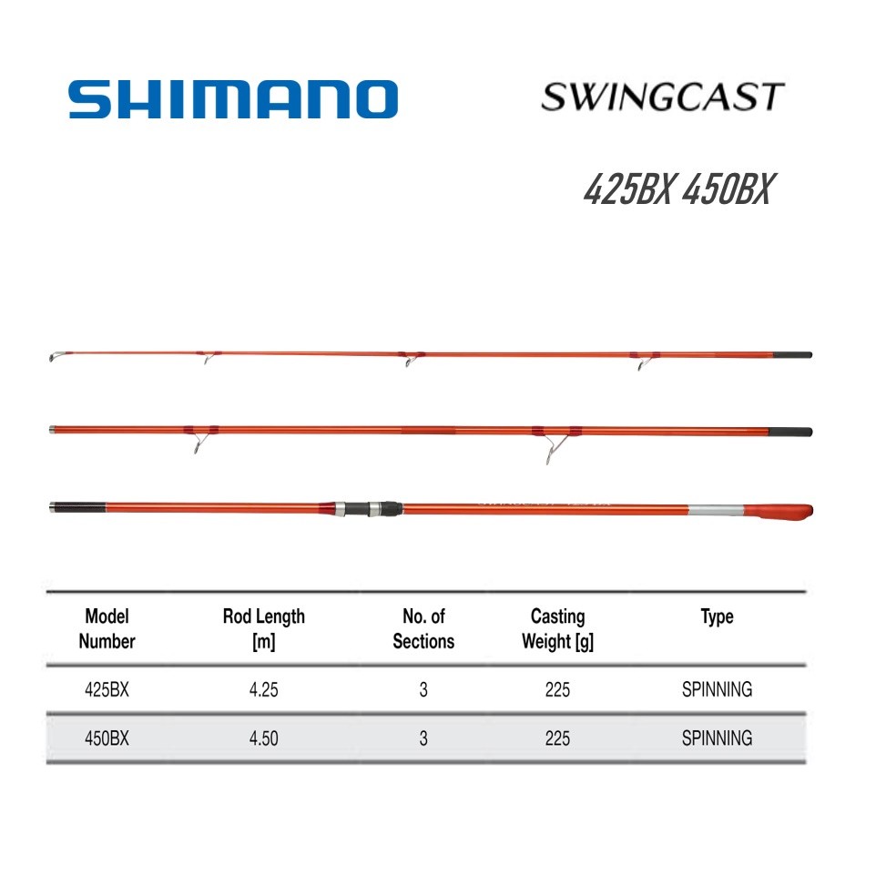 SV33R Shimano Swingcast 425BX 450BX Surf Rock Fishing Rod Joran Pasiran
