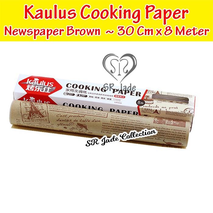 [TERLARIS] Kaulus Baking Paper Cooking Paper Newspaper Vintage Kertas Roti Baking - Brown (Coklat)[T