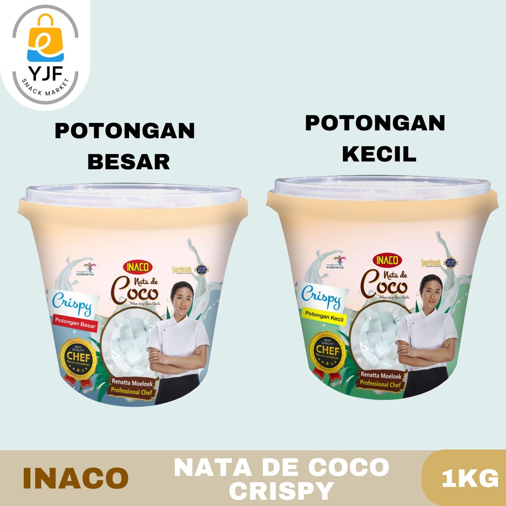 Inaco Nata De Coco Crispy Ember Potongan Besar / Kecil - 1KG