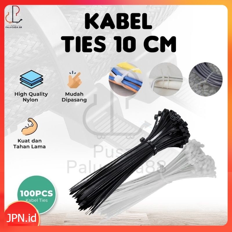 

100Pcs Pengikat Kabel Kabel Ties Tie Cable Nylon Ties - 2.5 x 10cm - JPN
