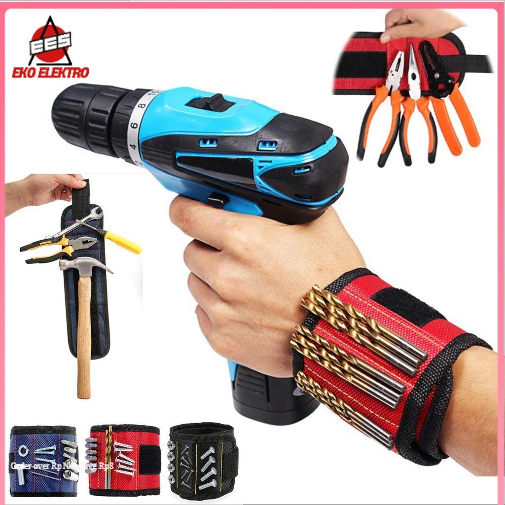 EES - Sabuk Gelang Magnet Alat pertukangan perkakas Magnetic Wristband