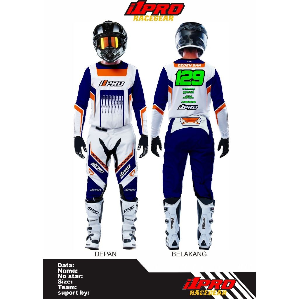 Kaos Jersey Sepeda MTB Downhill Celana Motor Cross Trail Terbaru Custom Baju Trabas Advanture