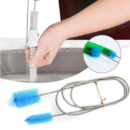 155cm Sikat Lily Pipe Brush Hose 2 Kepala  Sikat Selang sikat pembersih selang pipa akuarium Air hos