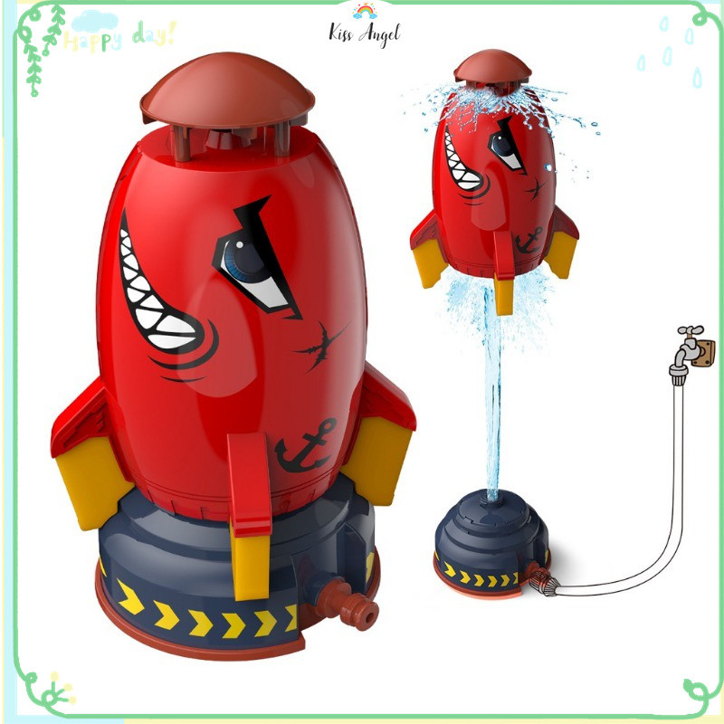 KIDS FRIENDLY Mainan Jet Sprinkler Roket Berputar/ Mainan Roket Air/Percikan Terbang Bermain Mainan