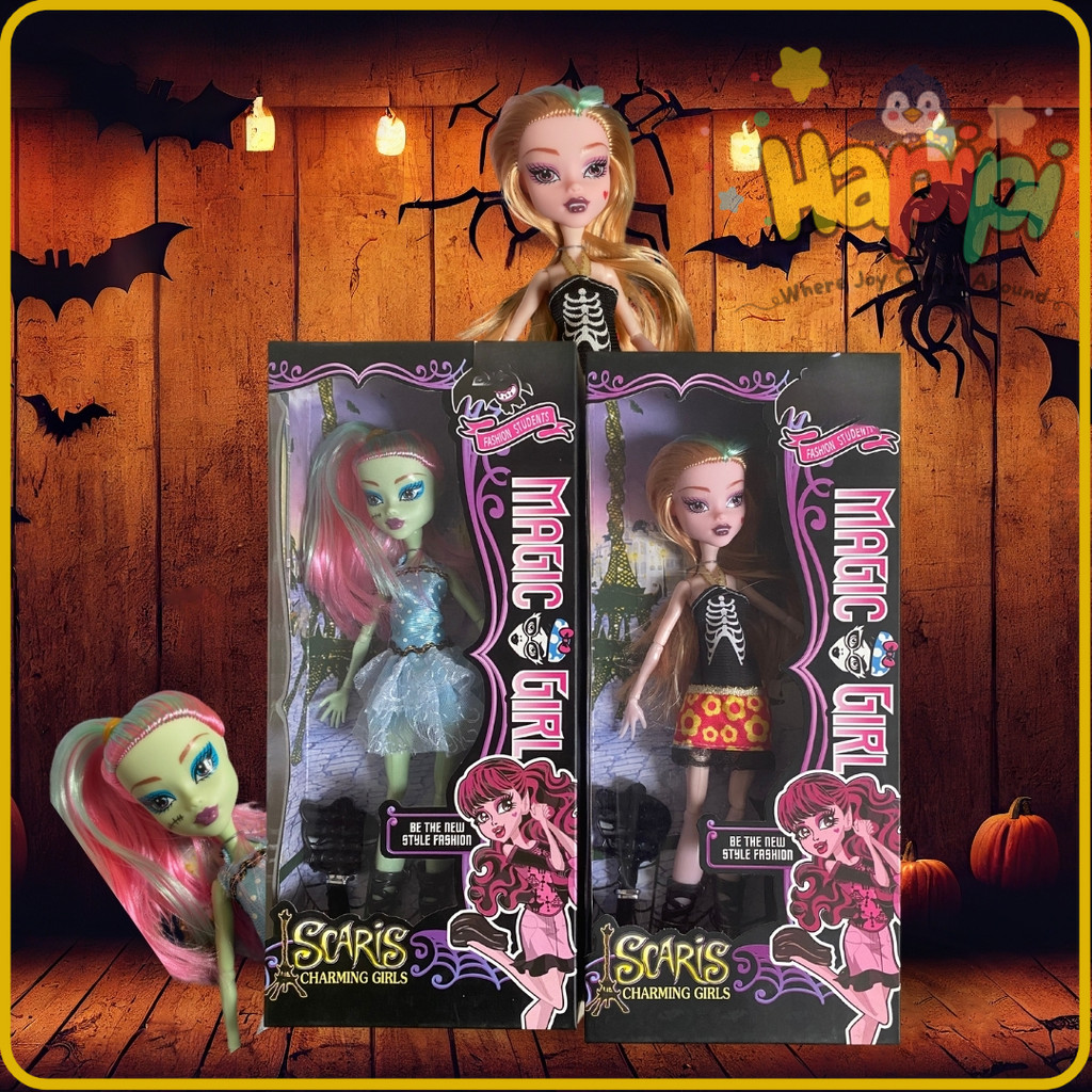 Boneka Figure Monster Doll Dracula Pivotal Black Wydowna Dracula Clawdeen Scaris Mainan Anak