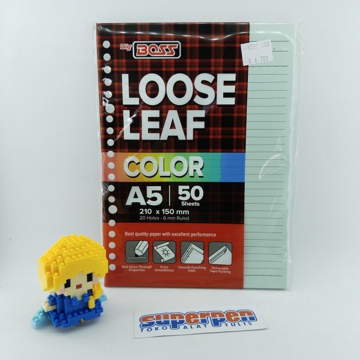 

Loose Leaf Isi Binder A5 Hijau 50 Bigboss