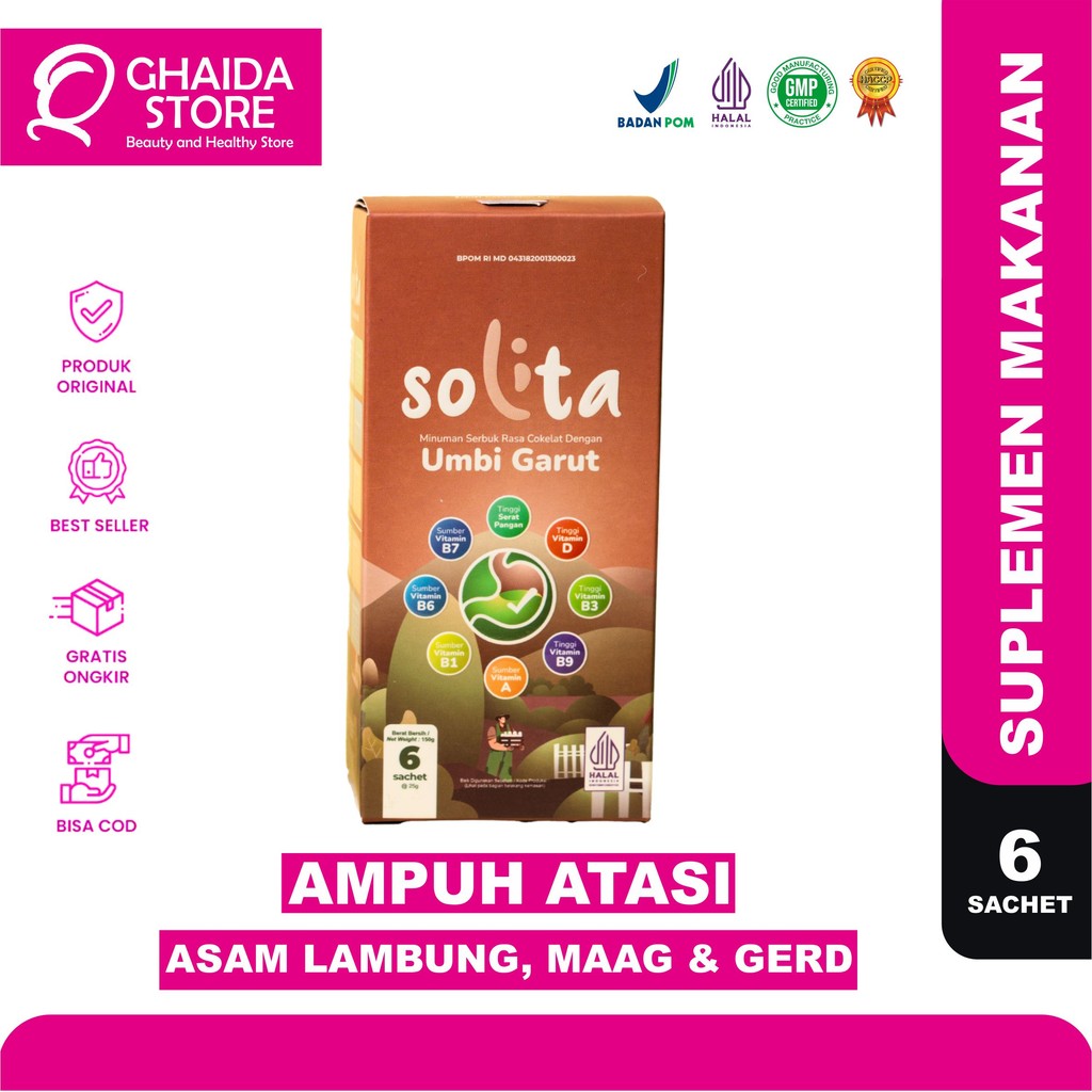 

Solita Umbi Garut Rasa Coklat Travel Pack isi 6Sachet