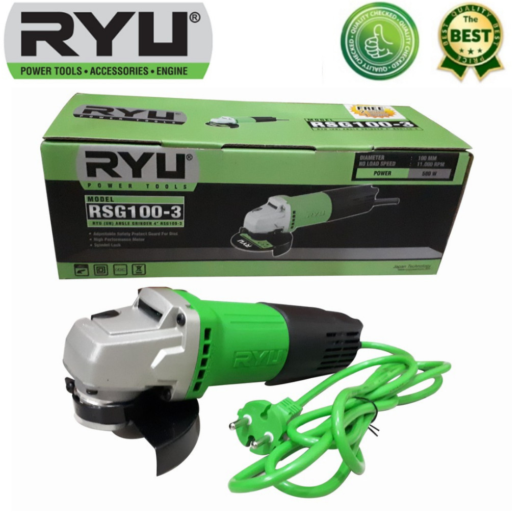 GERINDA TANGAN RYU RSG 100-3 / GERINDA TANGAN RYU 4 INCH