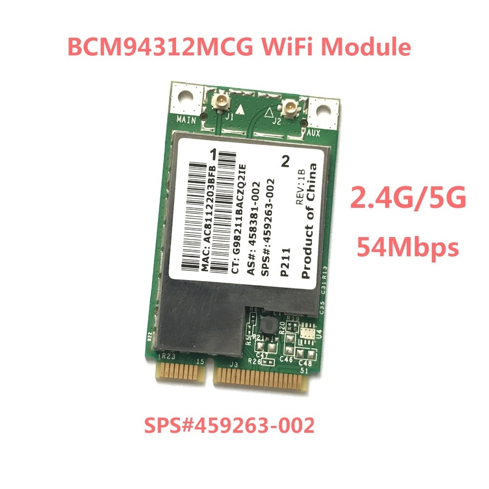BCM4312 BCM94312MCG MINI PCI-E WIFI Wireless Card for HP dv4 dv5 dv7 CQ45 CQ40 6730b 2530 SPS 459263