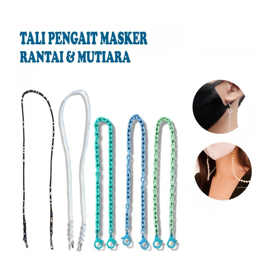 Tali Pengait Masker Polos Strap Konektor / Pengaiit Masker Hijab