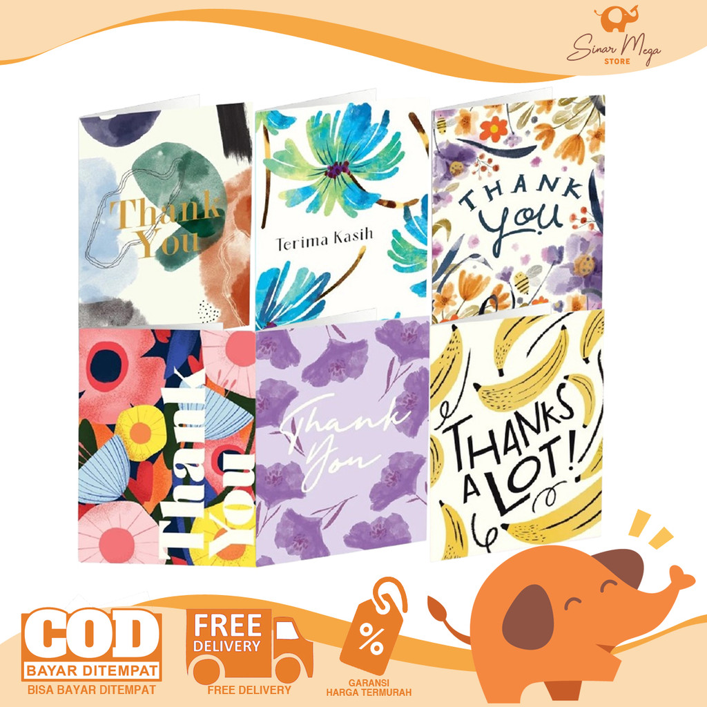 CAPRICORN Kartu Ucapan TYC Terima Kasih - Thank You Card 16 x 8 cm SATUAN Premium