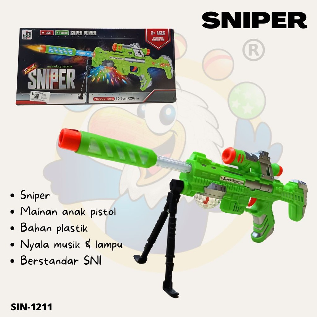 MAINAN ANAK SNIPER JQ6890/MAINAN PISTOL ANAK KARAKTER