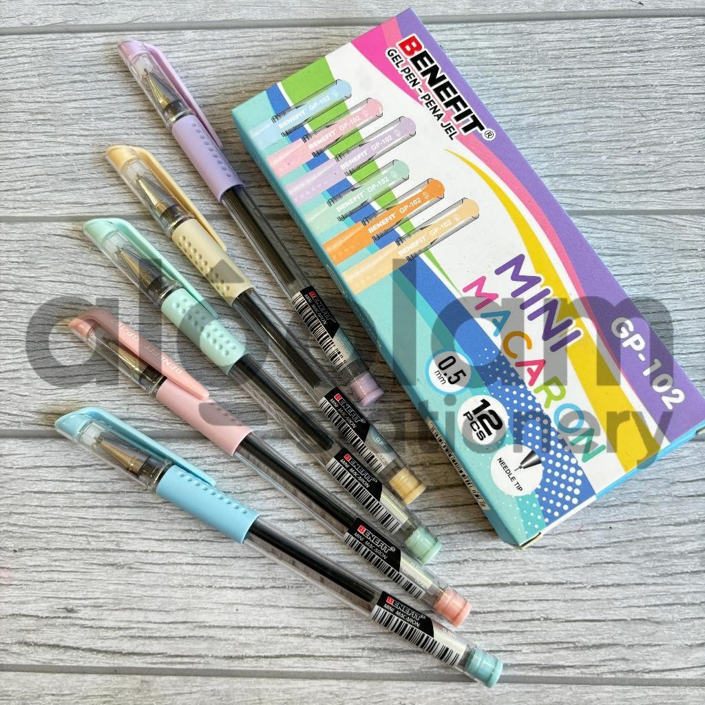 

SELUSIN ( 12 PCS ) Gel Pen Mini Macaron Benefit GP-102 0.5mm