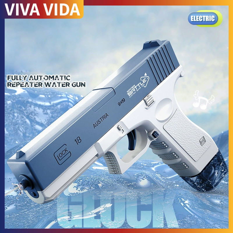 Mainan Anak Pistol Air Water Gun Tekanan Tinggi Mainan Pistol Air Elektrik Rechargeable