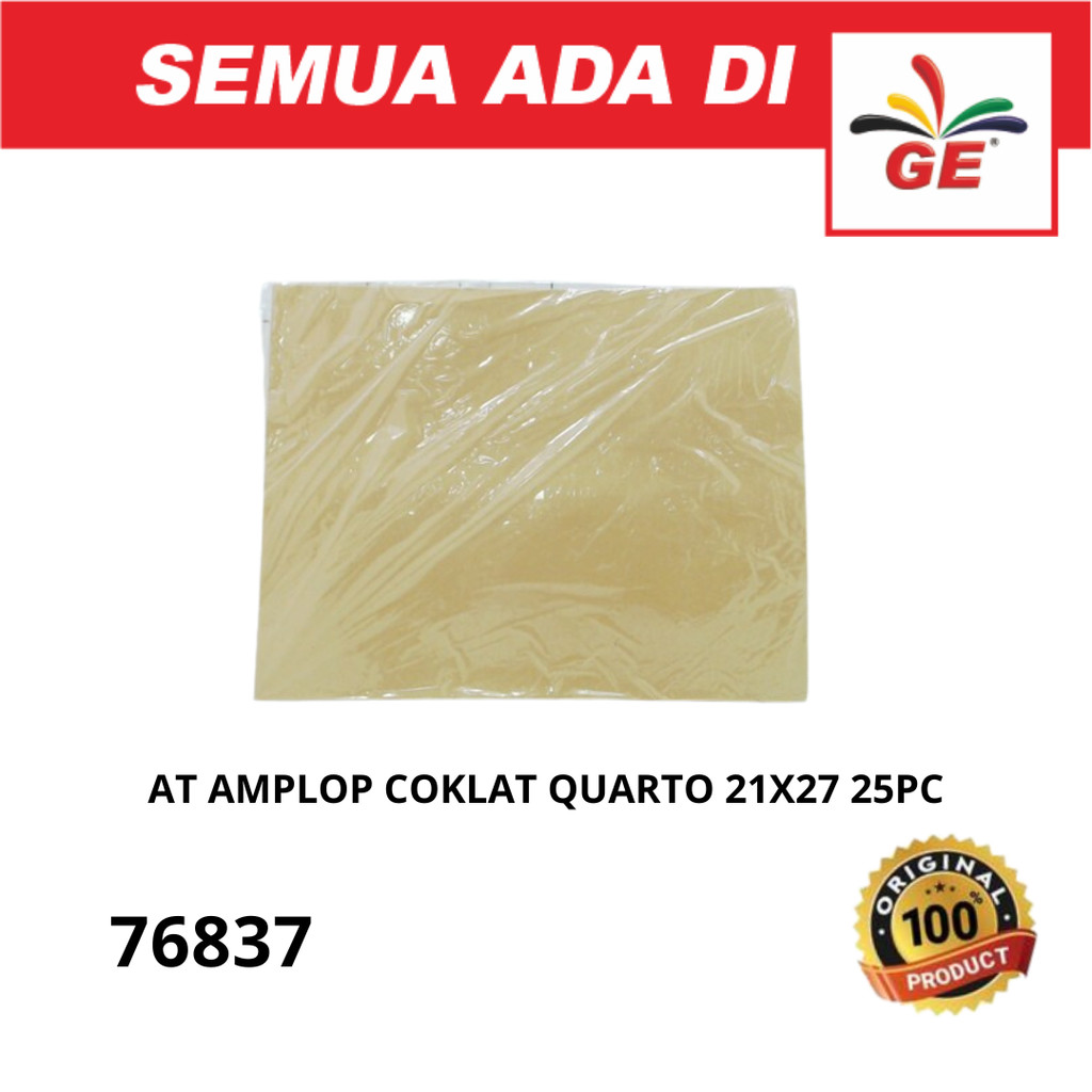 

Amplop coklat kuarto 21x27 cm /pack (isi 25 PC) - 76837
