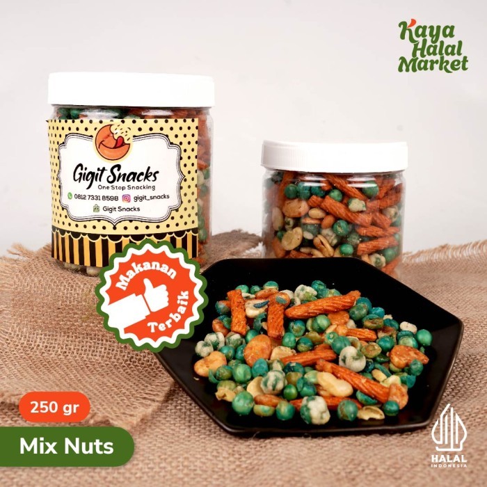 

Mix Nuts Jar | Kacang Campur Asin 250gr by Gigit Snacks