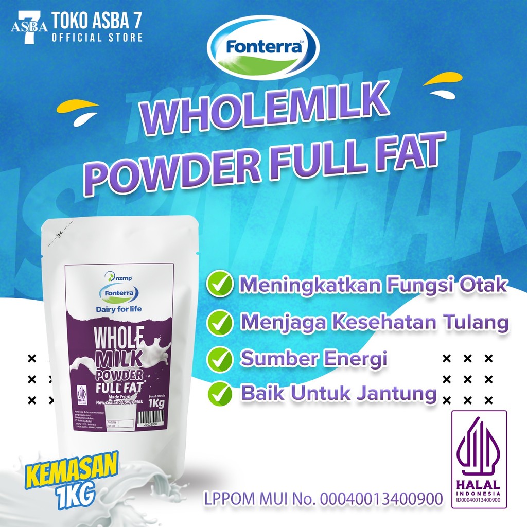 FONTERRA FULL CREAM MILK POWDER 1KG