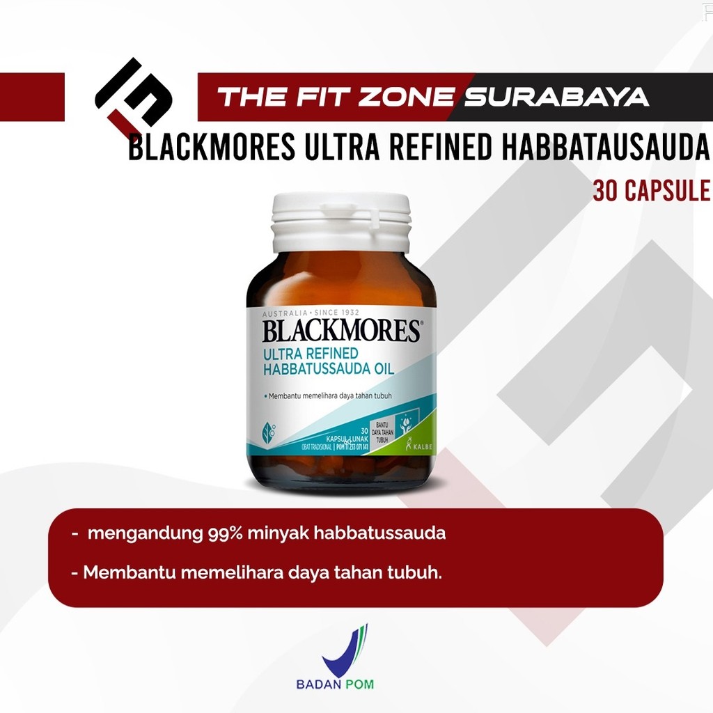 

Blackmores Refined Ultra Habbatussauda Oil 30 Capsules