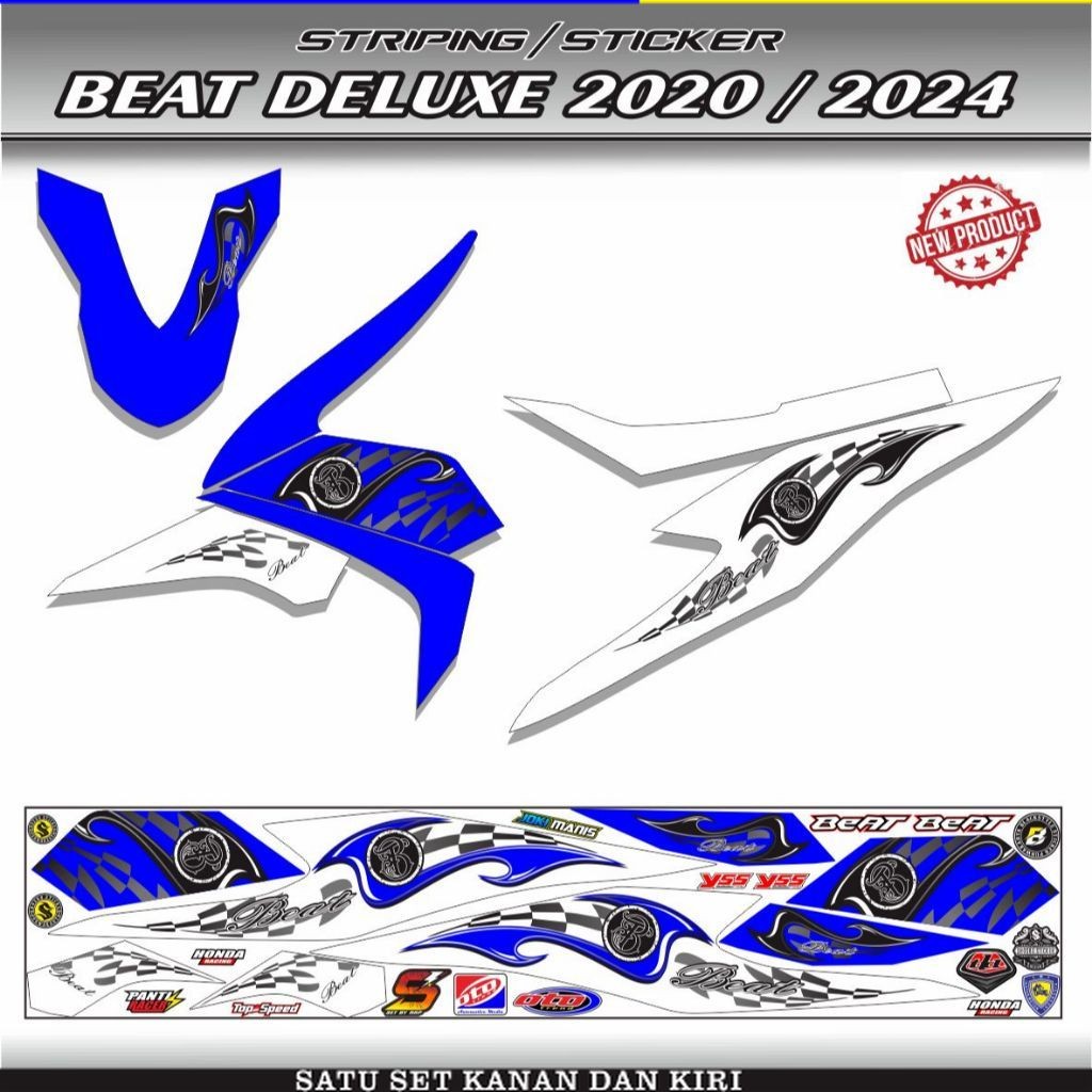 TERLARIS STIKER BEAT ISS DELUXE 2020 STRIPING HONDA BEAT BARU CBS DELUXE 2021 / 2023