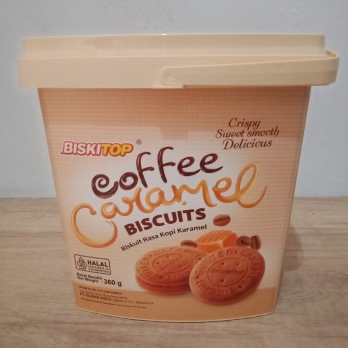 Biskitop Coffee Caramel 360gr/ Biskitop Ember Plastik/ BiskitopKaleng