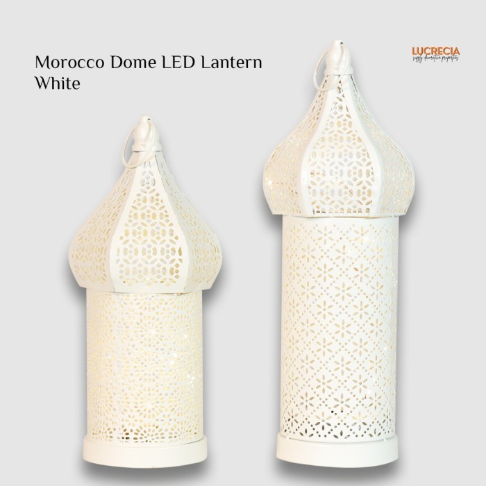 Morocco Dome Gold Led Lantern Dekorasi Idul Fitri Lebaran Ramadhan - white, medium