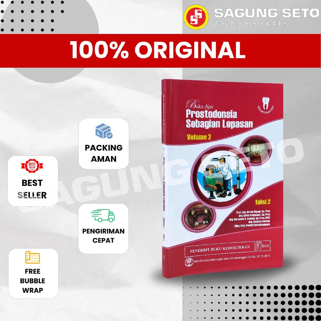 BUKU AJAR  PROSTODONSIA SEBAGIAN LEPASAN VOL 2 / BUKU KEDOKTERAN GIGI  - ANTON MARGO