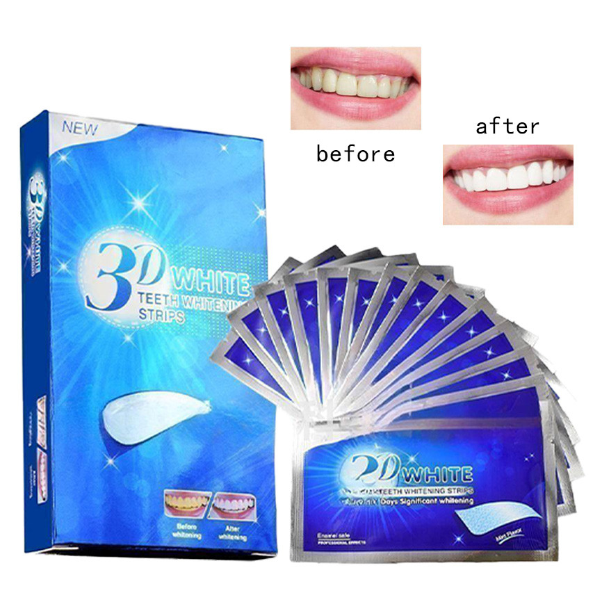 3D White Teeth Whitening Strips / Teeth Stiker Penghilang Noda / Plester Pemutih 
Gigi Lima Dimensi 