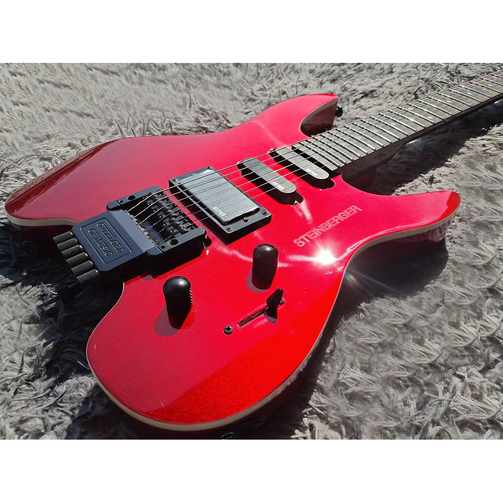 Steinberger Version Headless Electric Guitar, Mahogany Body,  Floyd Rose Tremolo Bridge, 6 Strings G