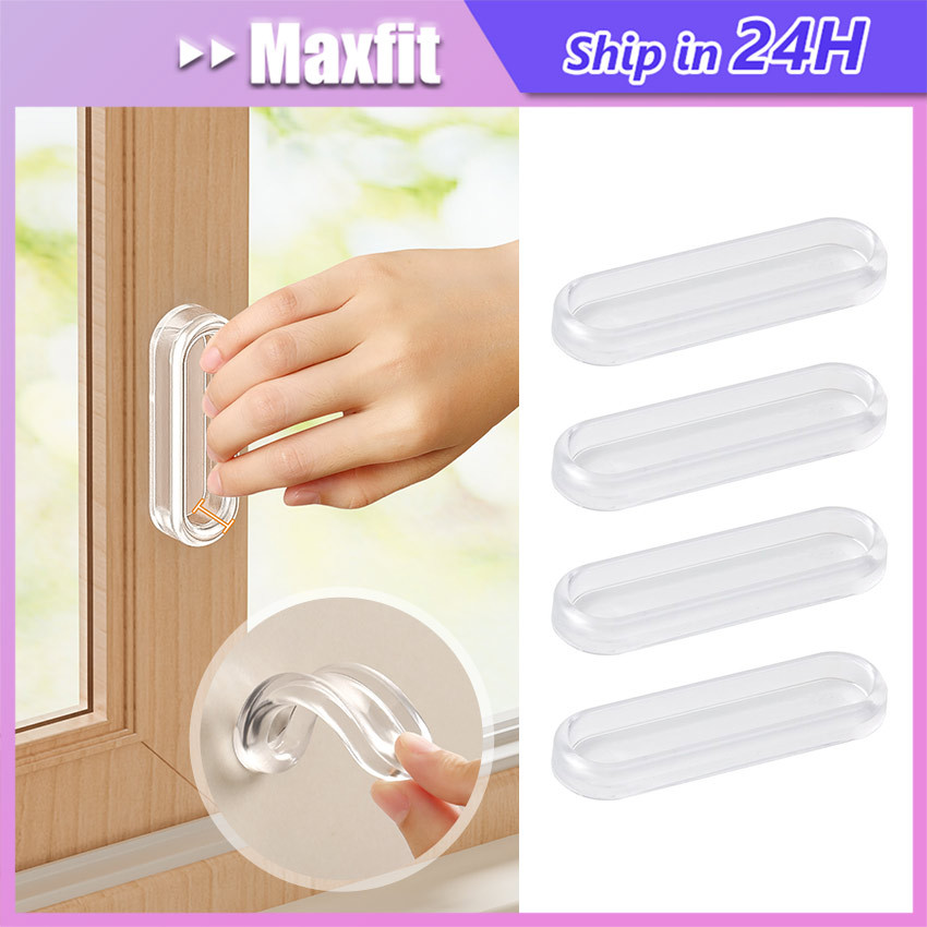 4PCS/Set Gagang Pintu Tempel Pegangan Pintu Lemari Geser Sliding Door Tempel untuk Lemari Pakaian