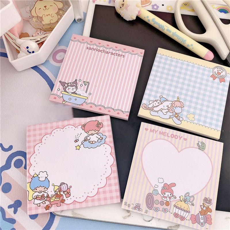 

50 Sheets Cute Cartoon Memo Pad Student Decorative Diary Non Sticky Notes Scrapbooking Diy Kawaii Notepad School Stationery