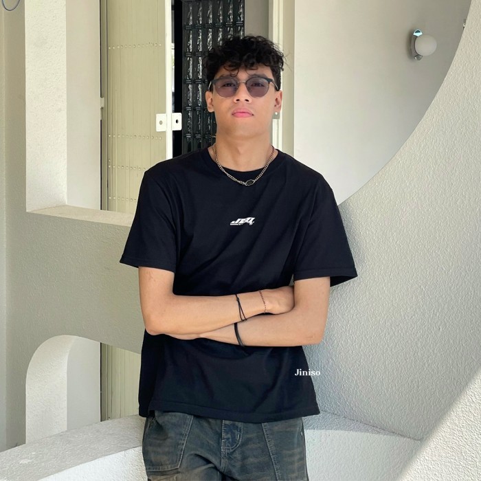 JINISO Kaos Pria JNSO T-Shirt - Hitam, M