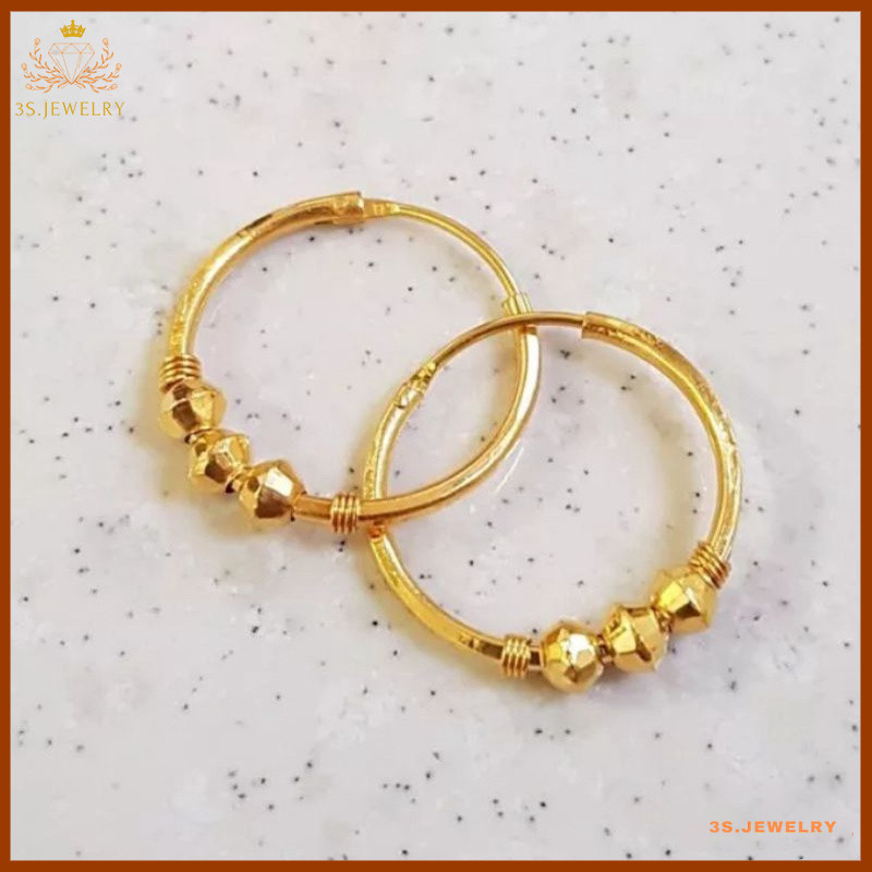 promo.....Anting emas asli kadar emas mudah 17,7 dapat surat dari toko