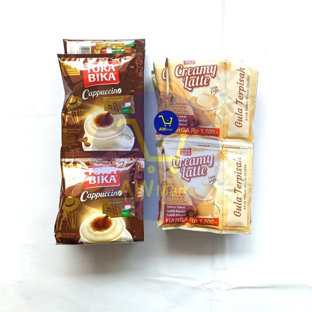 

TORABIKA CAPPUCINO TORABIKA CREAMY LATTE RENCENG (10 SACHET X 25GR) - TORA BIKA CAPPUCINO & CREAMY LATTE RENCENGAN