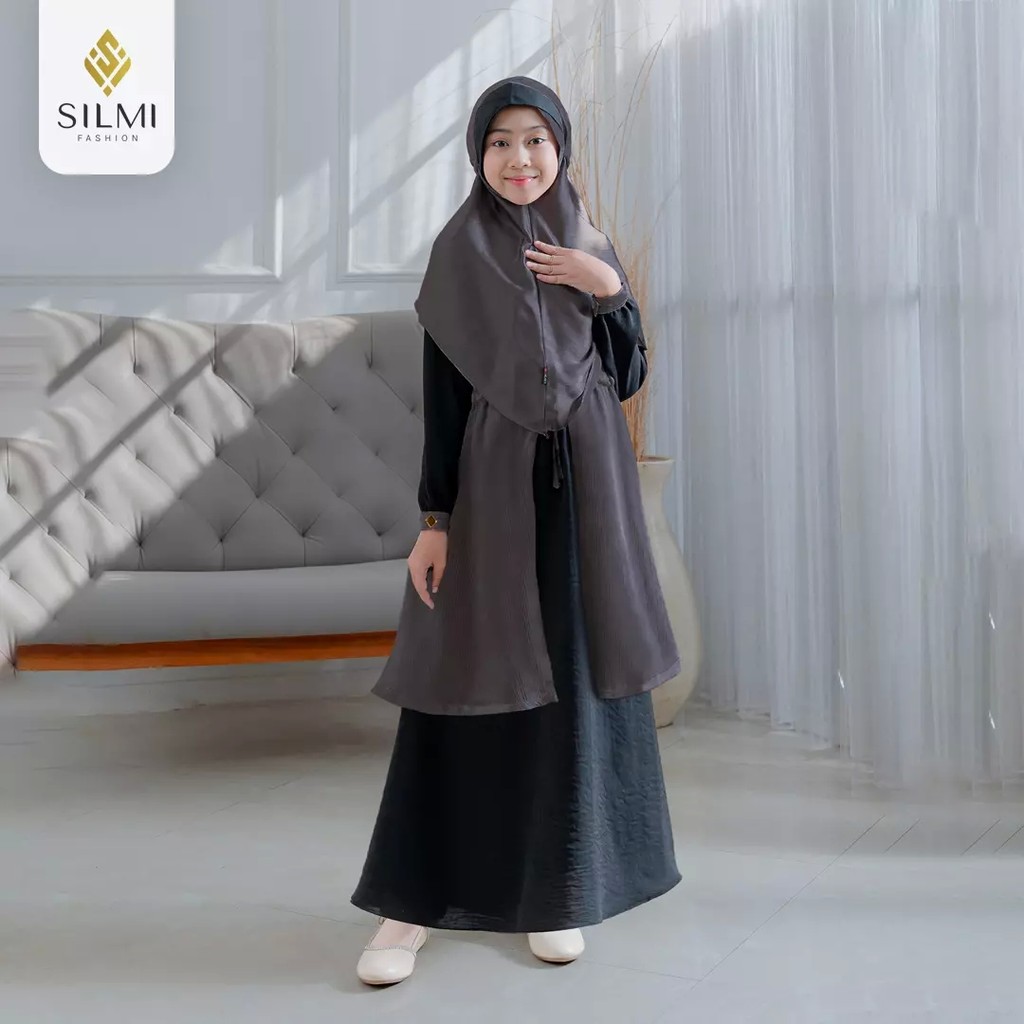 FawwazOShop - Sarimbit Silmi Fashion Dress Perempuan Mawaddah Gamis Anak by Silmi