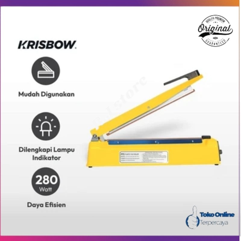 Krisbow 20 Cm Food Sealer/Sealer plastik/sealer
