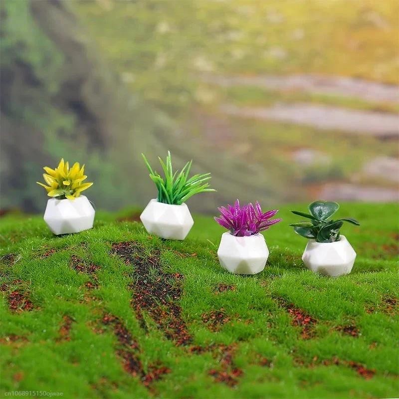 

1/4pcs Dollhouse Potted Plants Ornament Dollhouse Mini Bonsai Model Dolls House Home Decor Accessories Bedroom Decoration