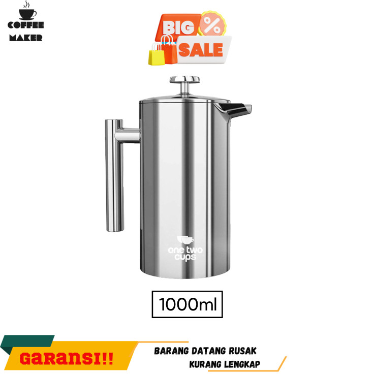 French Press French Press Coffee Maker Pot Stainless Steel 1000ml