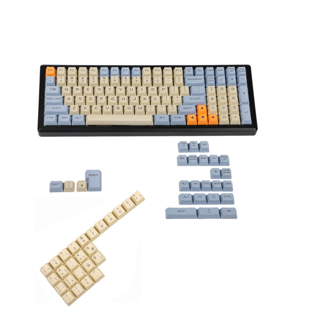 YMDK Laser Etched UK Italian Spain German ISO OEM Profile Thick PBT Keycap For MX Mechanical Keyboar