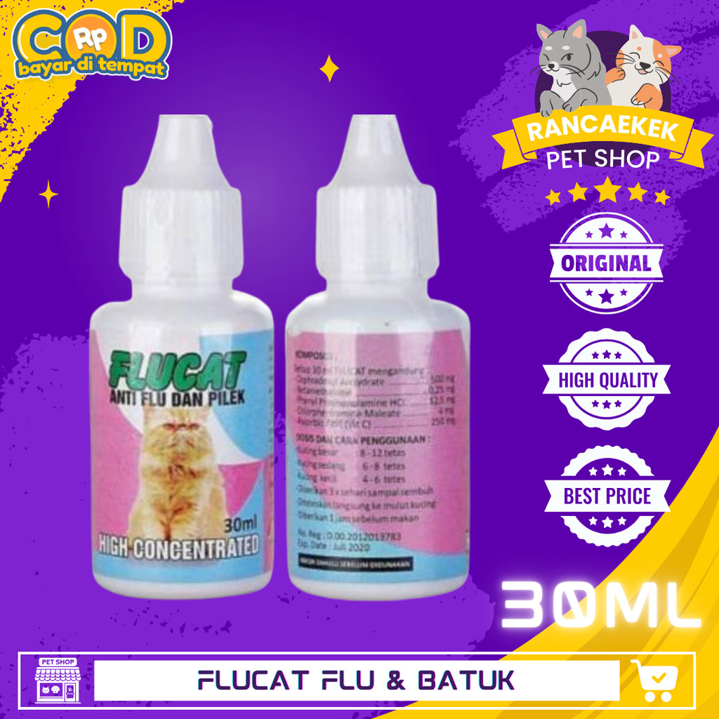 FLUCAT / FLU CAT obat flu pilek batuk pada kucing