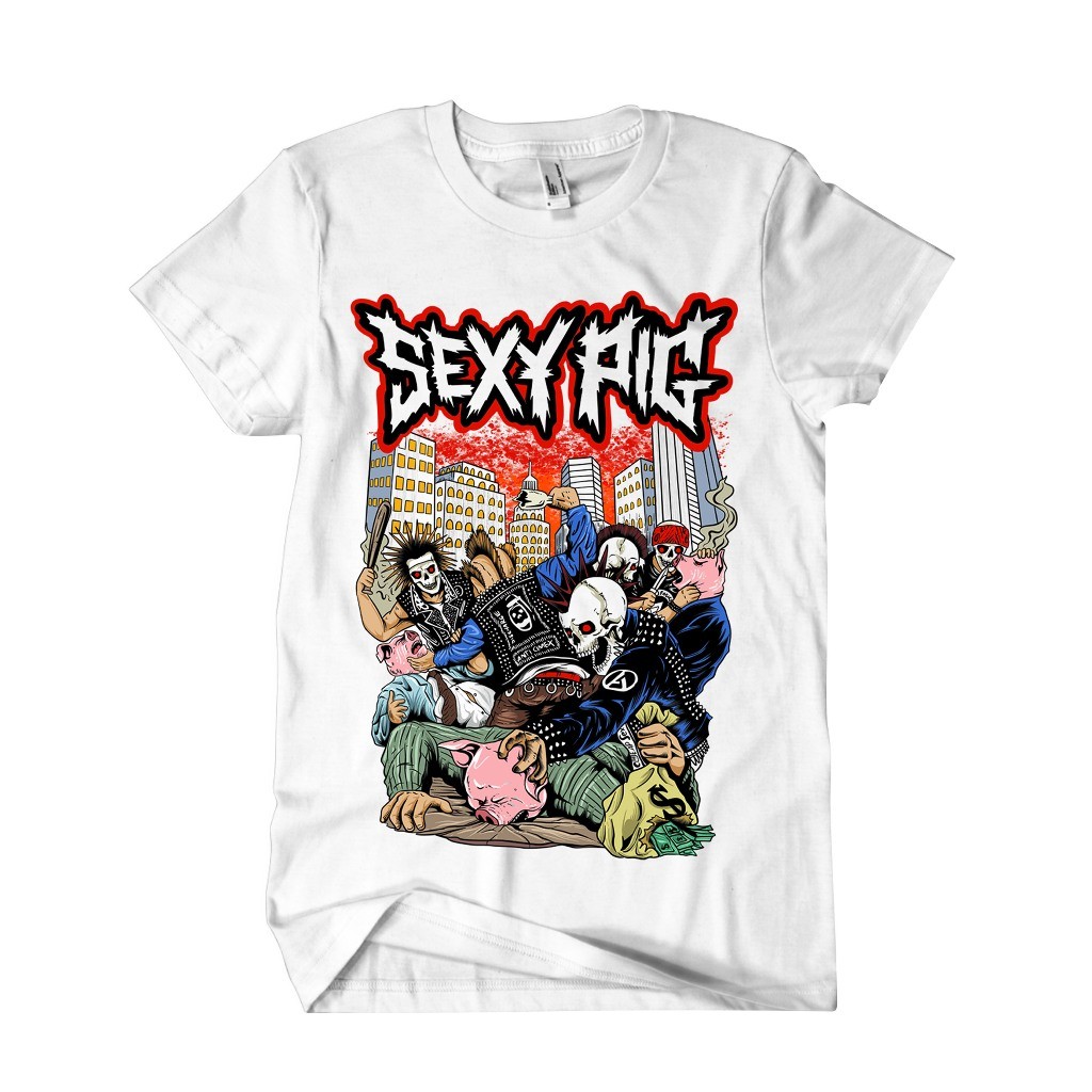 KAOS BAND PUNK SEXY PIG