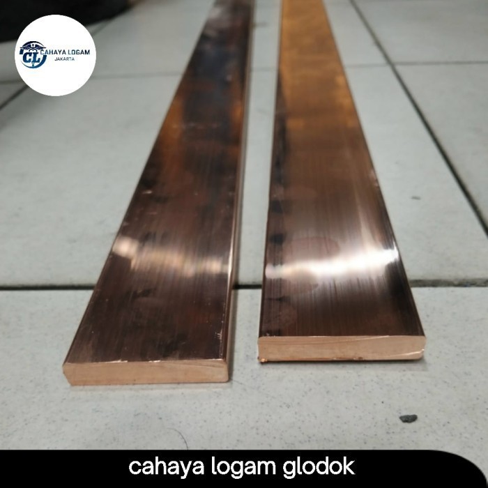 Plat tembaga 15x100x2000mm-Tembaga murni tebal 15mm