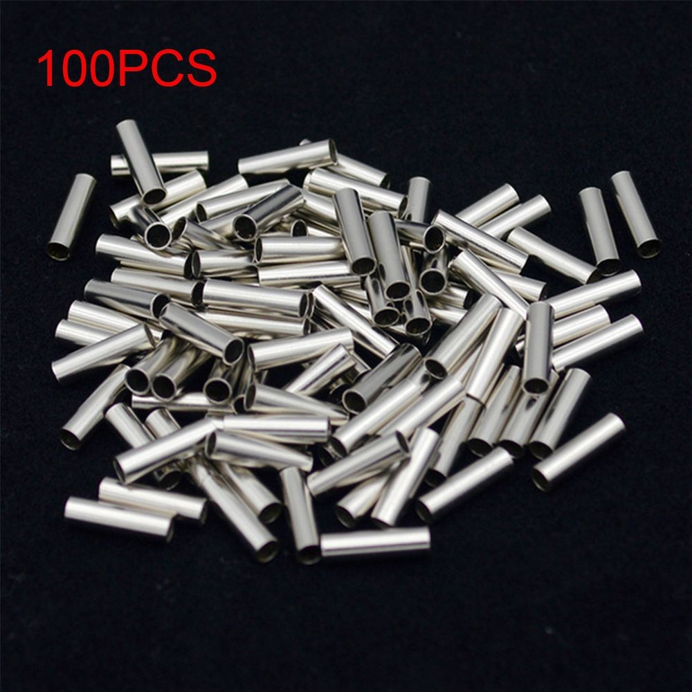 100pcs/Lot Round Copper Fishing Line Aluminum Crimp Sleeve Copper Tube 1.0mm-2.8mm Sea Fishing Acces