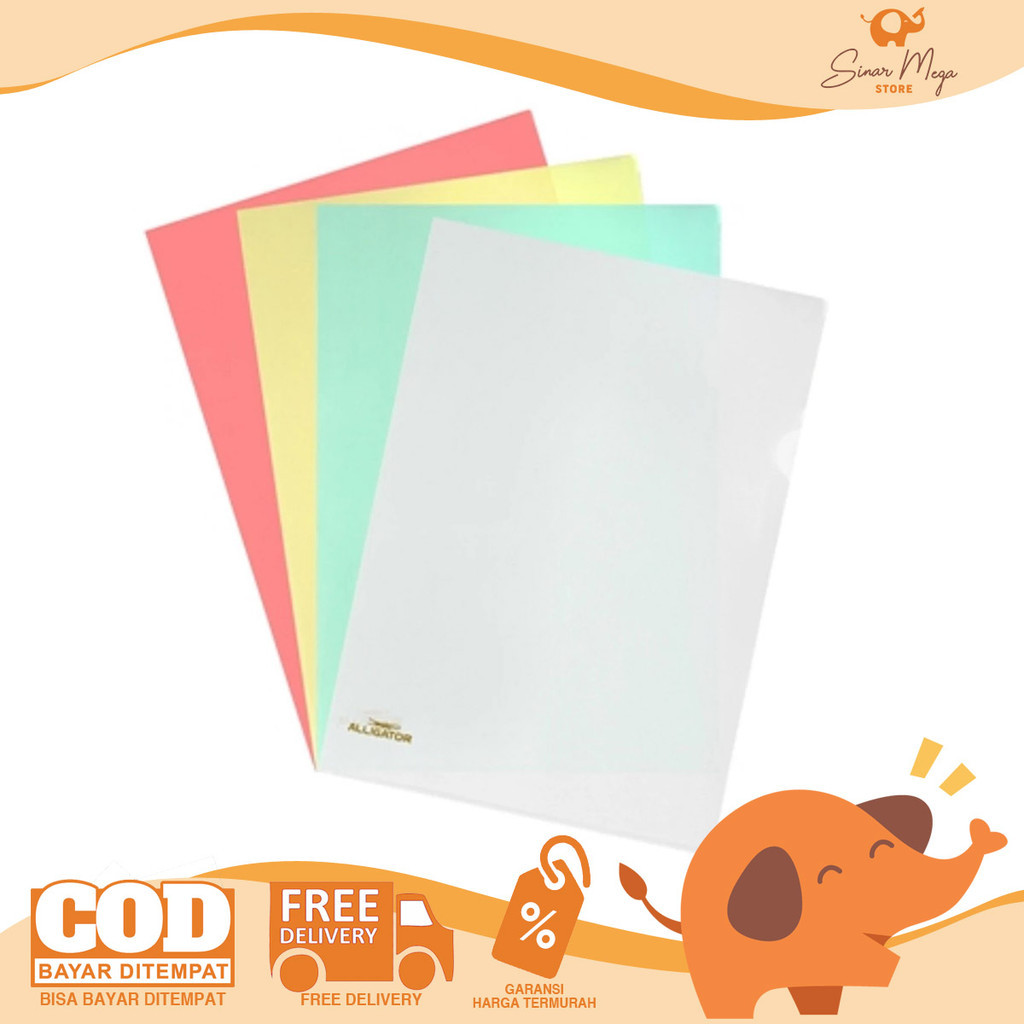 

ALLIGATOR A4 File - Map L Transparant Warna SATUAN Tebal Murah Berkualitas