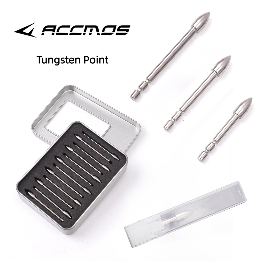 6/12PC ID3.2mm Tungsten Arrow Head 100/120/140 Grains For Archery Arrow Shaft Point Insert Arrow Tip